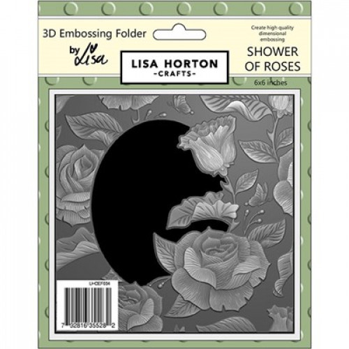 shower of roses - Embossing Folder by lisa horton crafts LHCEF034